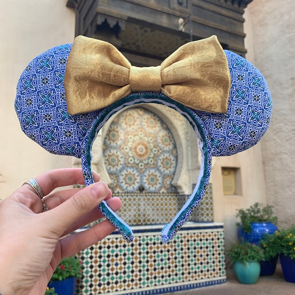 Moroccan Tile | Blue and Gold | Epcot World Showcase Mouse Ears