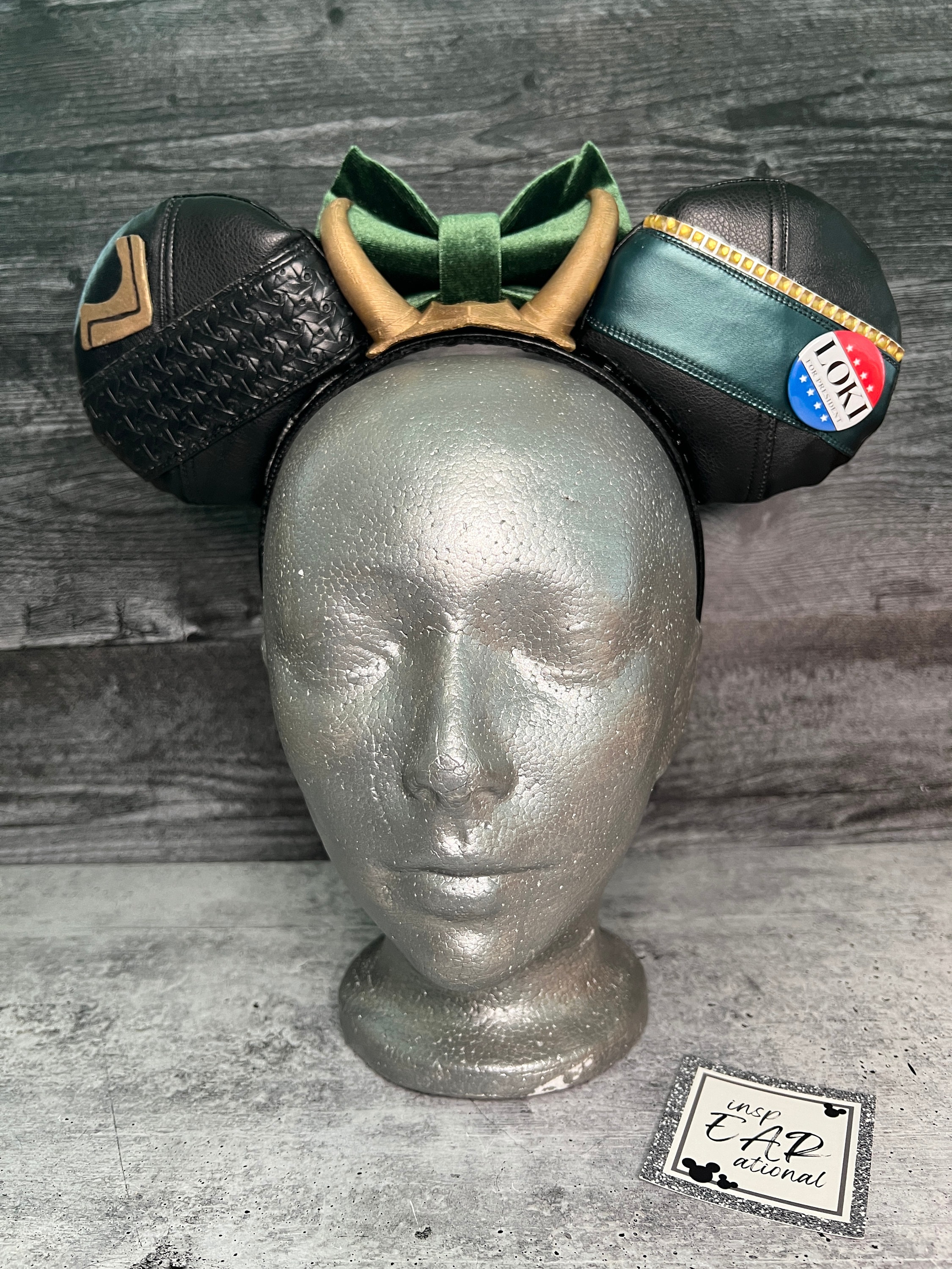 Loki ears with horns DLR/WDW - Marvel Loki Velvet Bow Imitation Leather Ear  main image 2