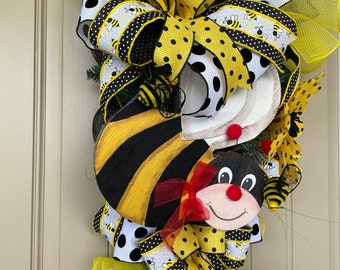 Bumble Bee Swag, Spring Wreath, Summer Wreath, Spring Swag, Summer Swag, Bumble Bee Wreath, Gift for Women, Home Decor