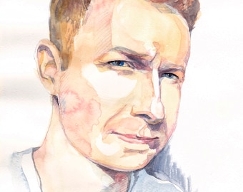 Custom physical watercolor portrait from your own picture