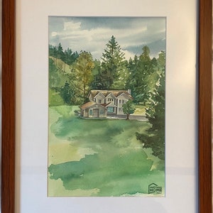 Ritratto di casa personalizzato, ritratto di casa personalizzato da foto, casa acquerello, regalo di inaugurazione della casa personalizzato