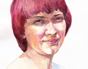 Custom watercolor portrait from your own picture