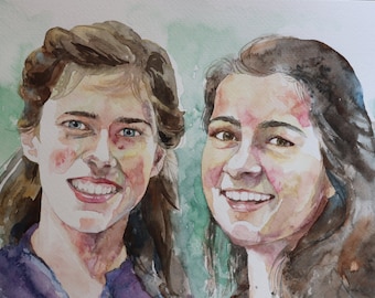 Custom watercolor portrait from your own picture