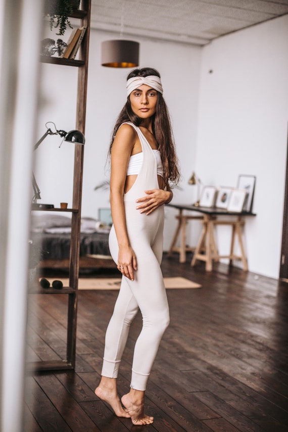white yoga jumpsuit