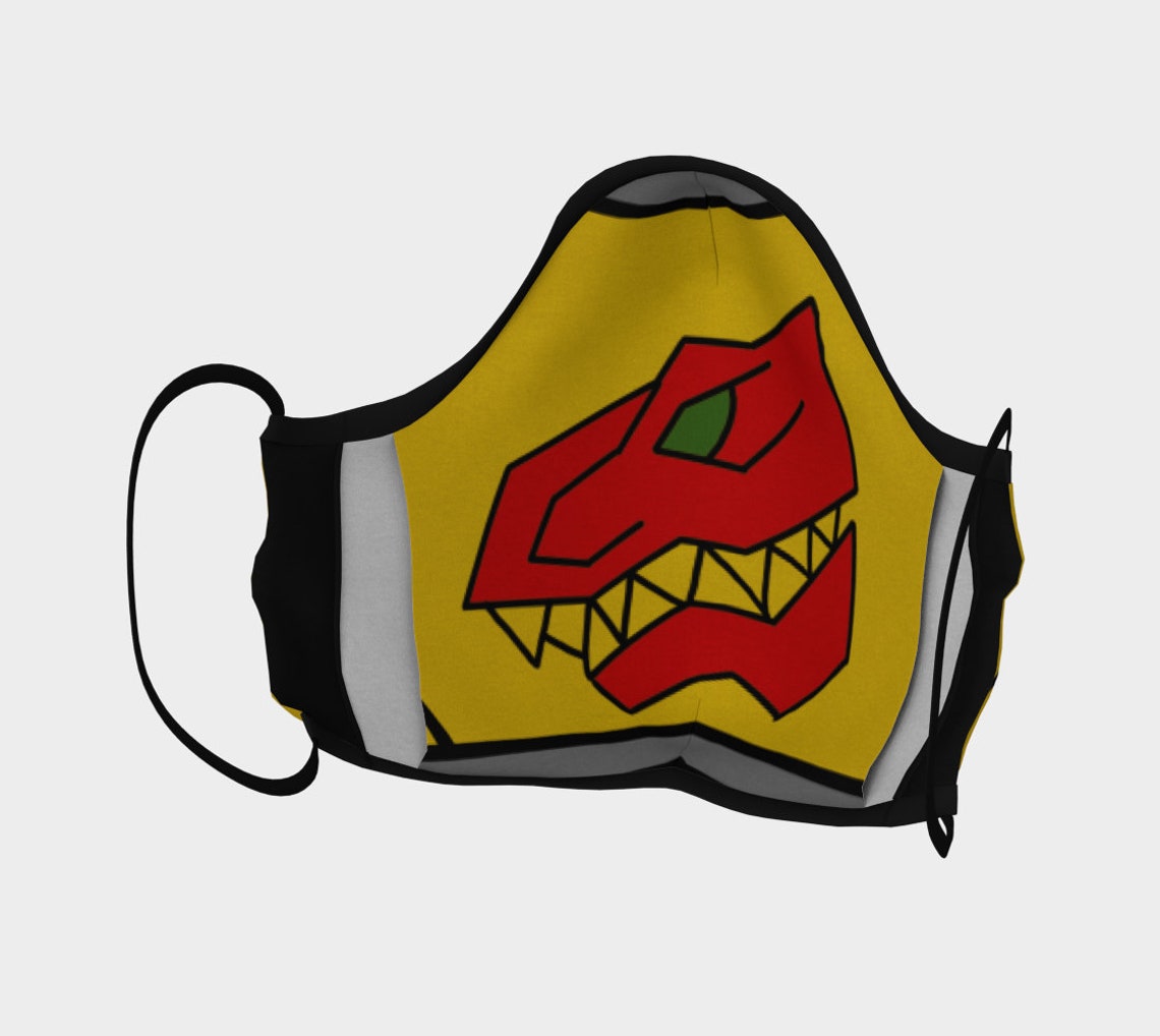 Power Rangers Dino Charge Red Ranger Face Mask reusable with | Etsy