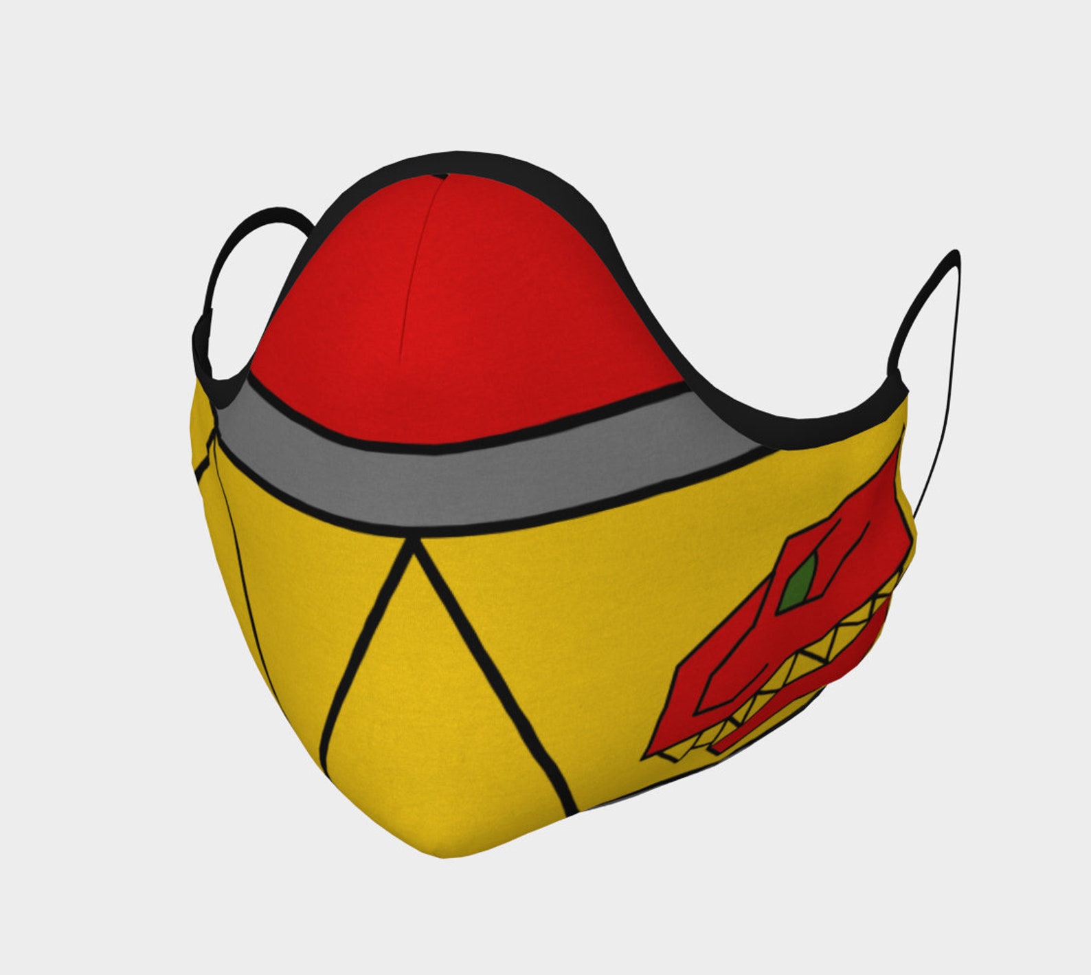 Power Rangers Dino Charge Red Ranger Face Mask reusable with | Etsy