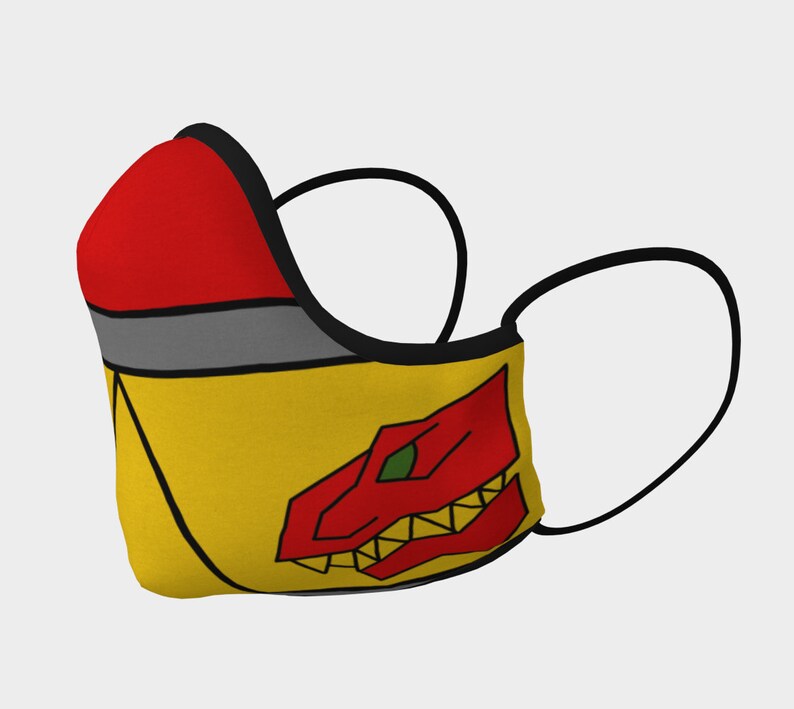 Power Rangers Dino Charge Red Ranger Face Mask reusable with | Etsy