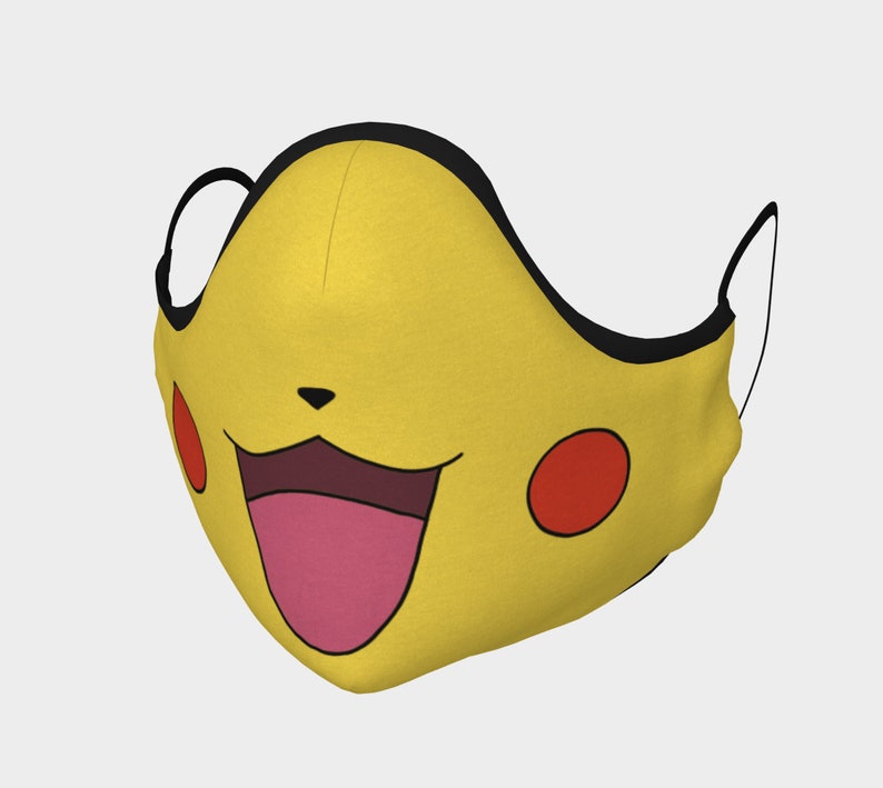 Pikachu Pokémon Face Mask reusable with filter Poke Universe | Etsy