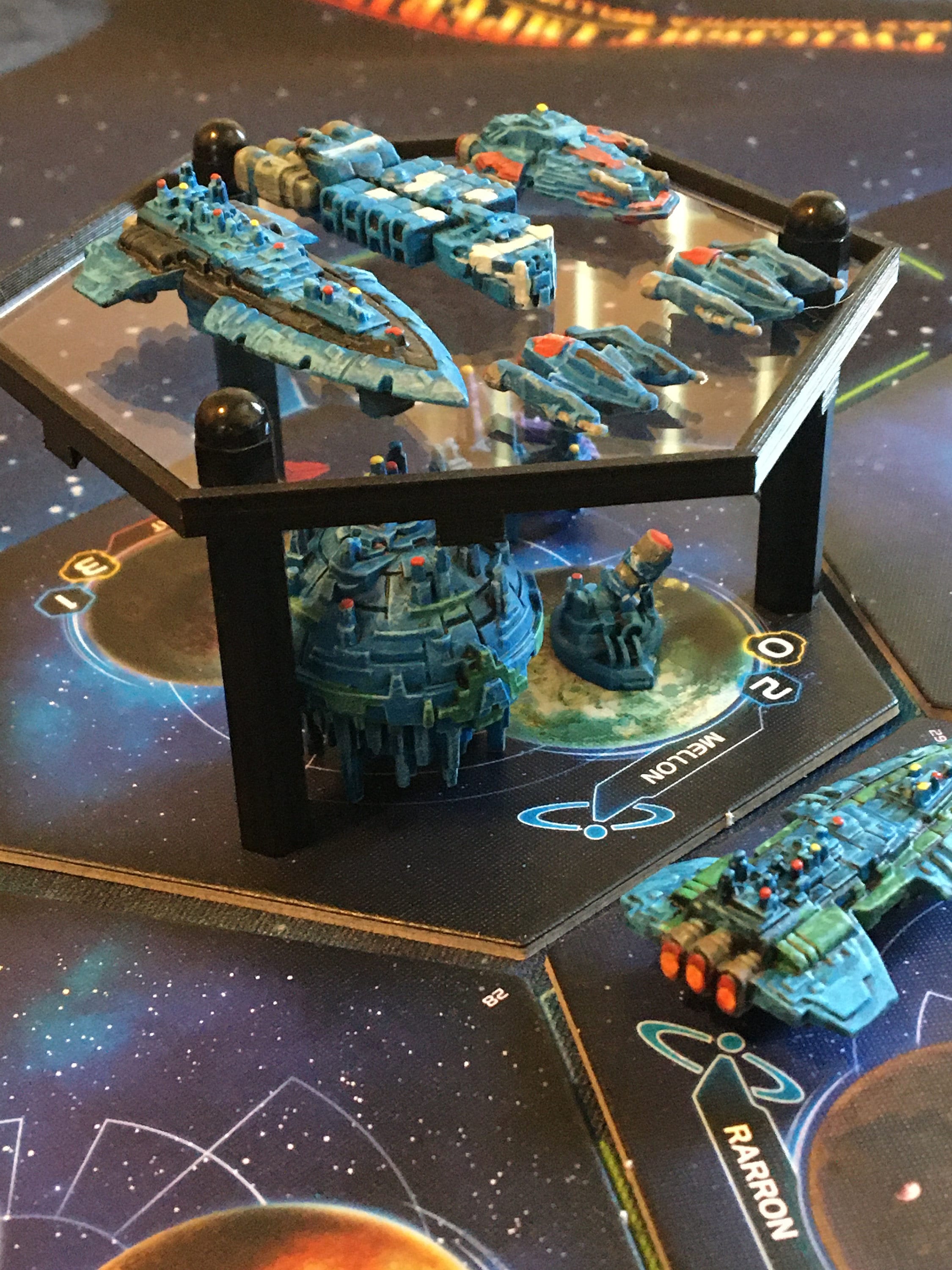 8 Twilight Imperium Fleet Stands 85mm wide x40mm risers TI4 compatible -These are the HACAN'S PAJAMAS!