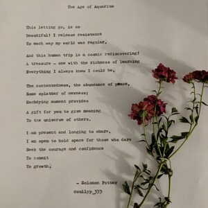 Handtyped & Signed Custom Poems