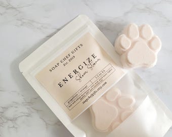 2 or 6 Shower Steamer, Dog Lovers Gift, Grapefruit Orange Scented Shower Steamer, Essential oil Shower Steamer, Energizing Shower Steamer.