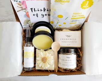 Chamomile spa gift, birthday gift, appreciation gift, Christmas gift, natural spa box.