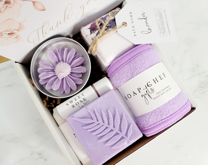 Lavender Spa Gift Box: Handmade Bath & Body Set