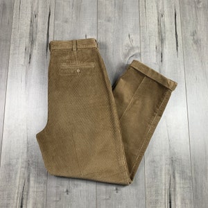 Vintage Jos A Bank Brown Corduroy Pants 36x30 Trendy Outdoors Streetwear Bottoms Retro Style Camping Hiking Formal Dress Wear / Earth Tones