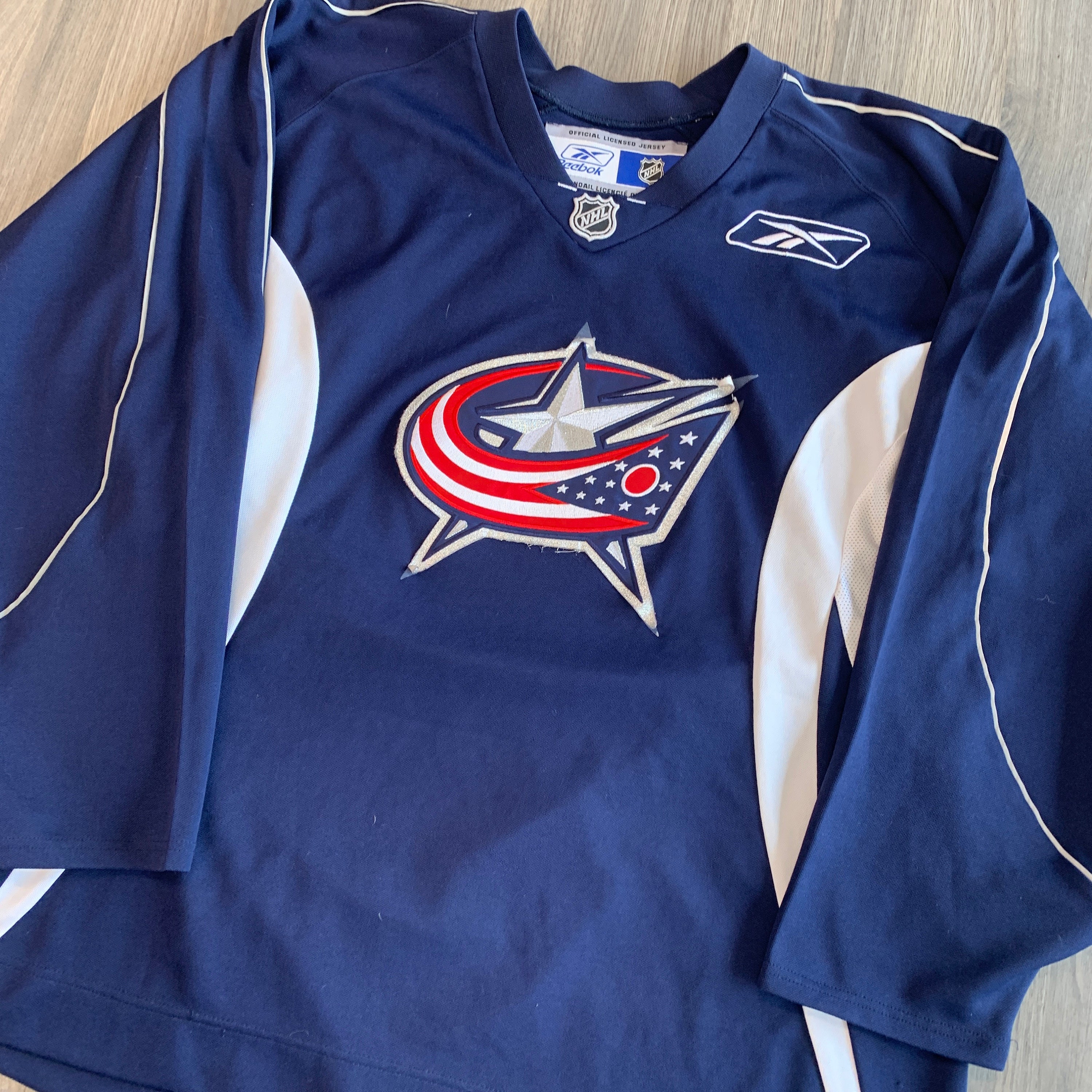 NHL Columbus Blue Jackets Mickey Mouse Disney Hockey T Shirt Long Sleeve T- Shirt