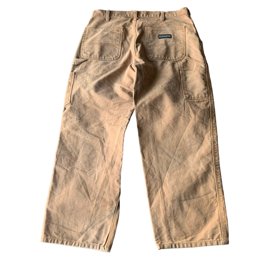 Vintage Brown Dakota Work Pants / Workwear / Made in USA / W34 Etsy