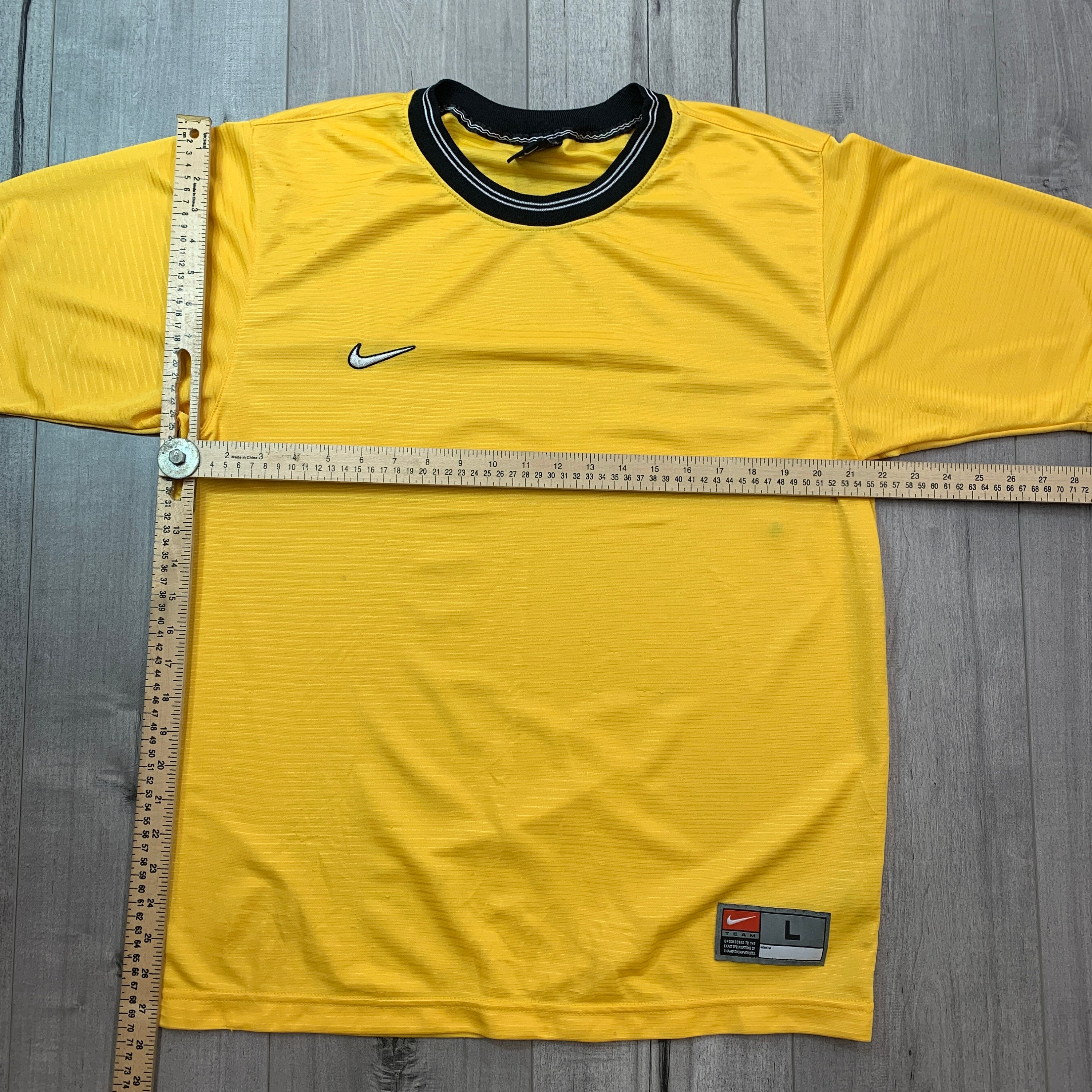 Bevestiging Ochtend Salie Vintage Nike Team Sport Yellow Jersey / Soccer Style T-shirt / - Etsy