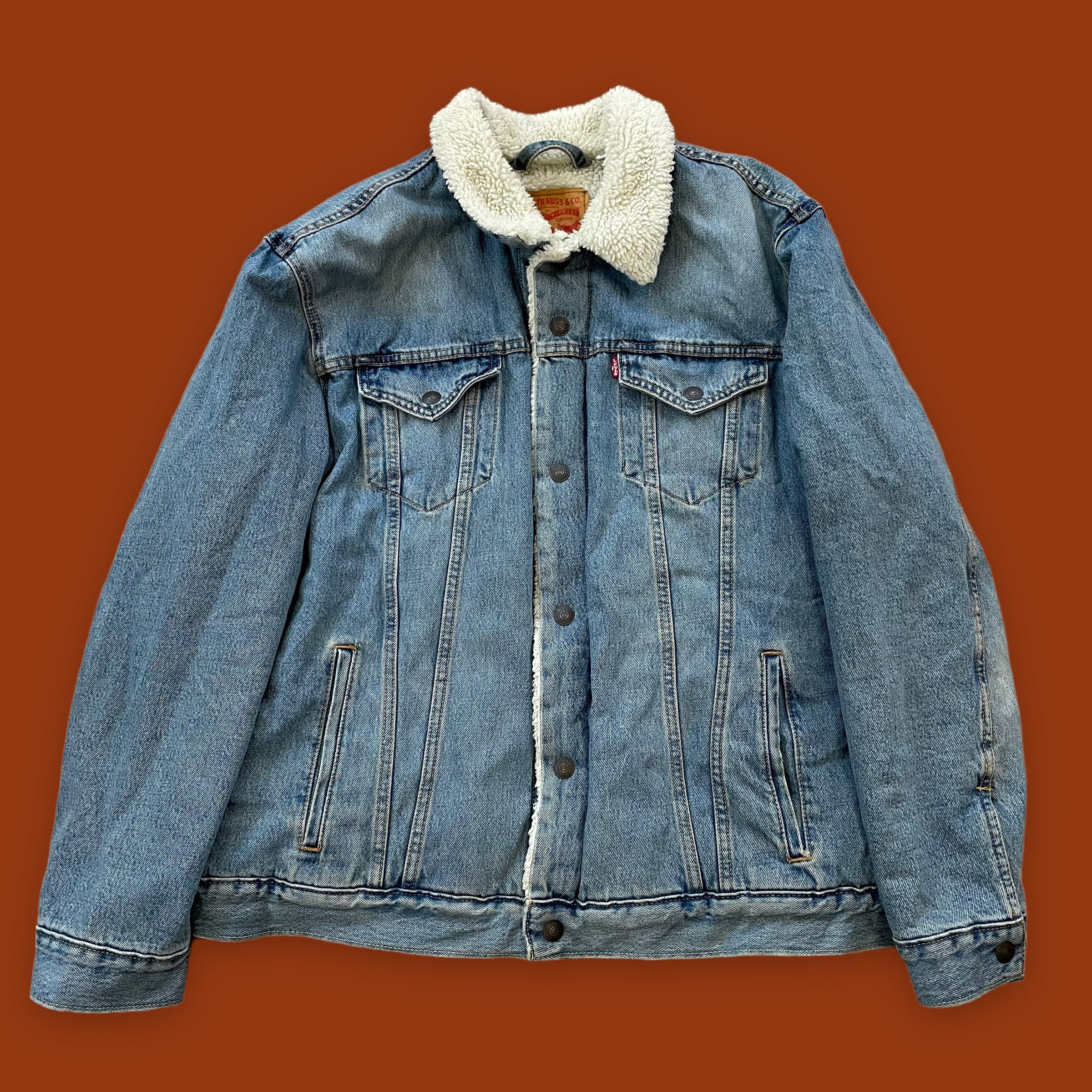 Vintage Levis Sherpa Denim Jacket/ Outdoor Style/ Light Wash - Etsy Finland