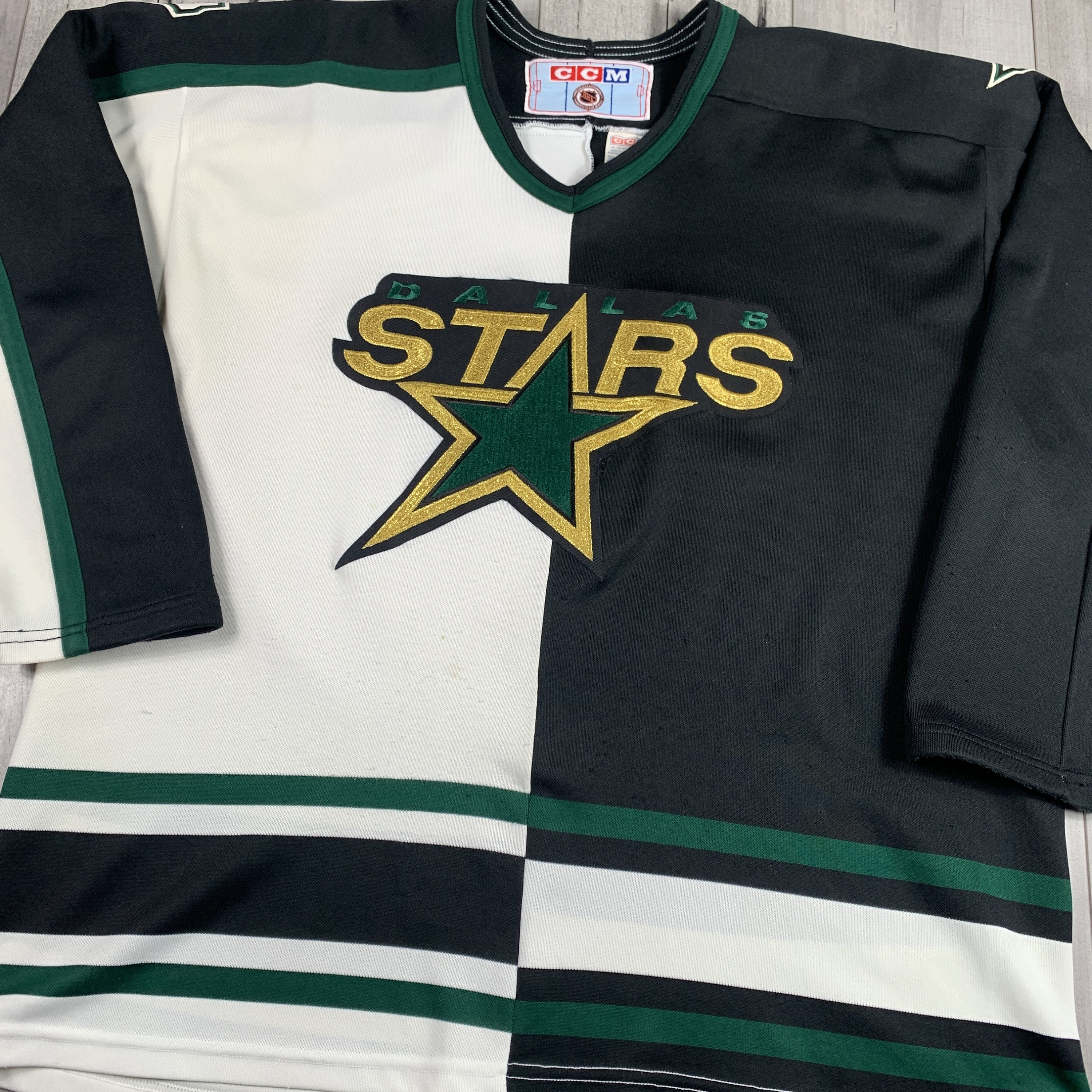 Personalized Dallas Stars 1990'S Away CCM Customized NHL Throwback