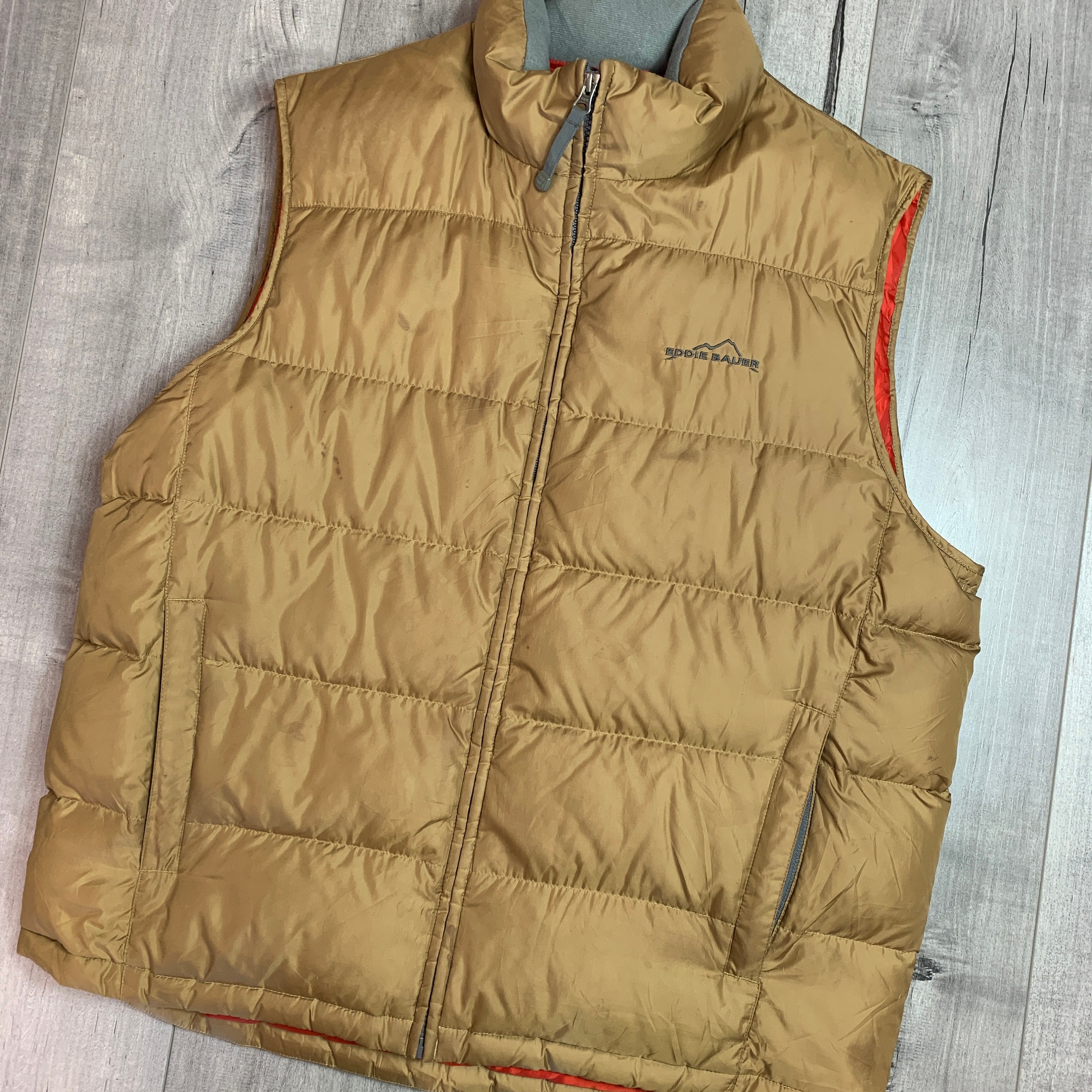 Vintage Bronze Eddie Bauer Full Zip Puffer Vest / Goose Down