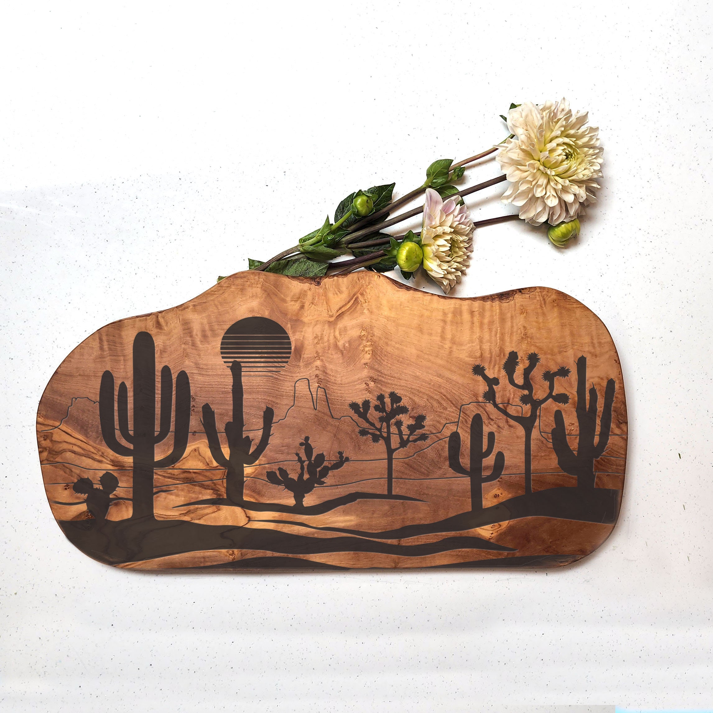 Custom Wood Burning Patterns: Cactus // Easy Pattern Template Design //  Pyrography Art // Instant Download PDF File // Cutting Board Gift 