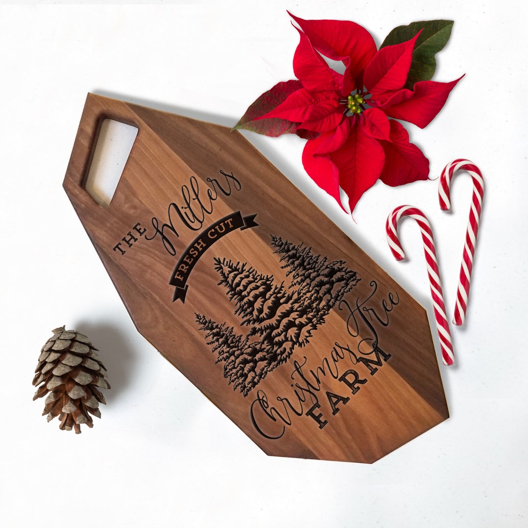 Christmas Tree Farm Charcuterie Board - Engraved Cutting Board ...