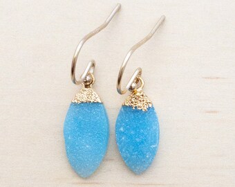 Sky Blue Druzy Earrings