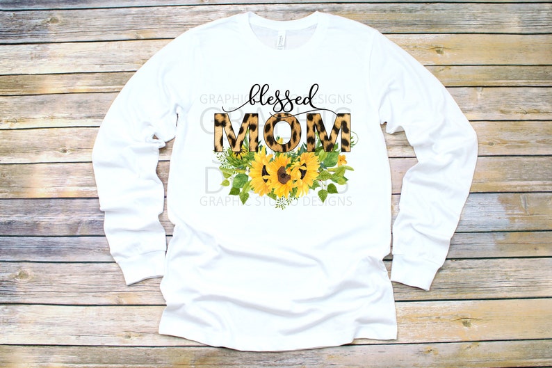 PNG Blessed Mom Leopard Sublimation Design Clipart Graphic | Etsy