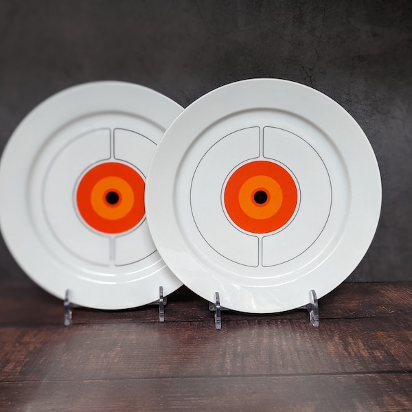 3 Luncheon Plates in "Eclipse" Pattern by Thomas Germany- Rosenthal Group-9", C.1970s