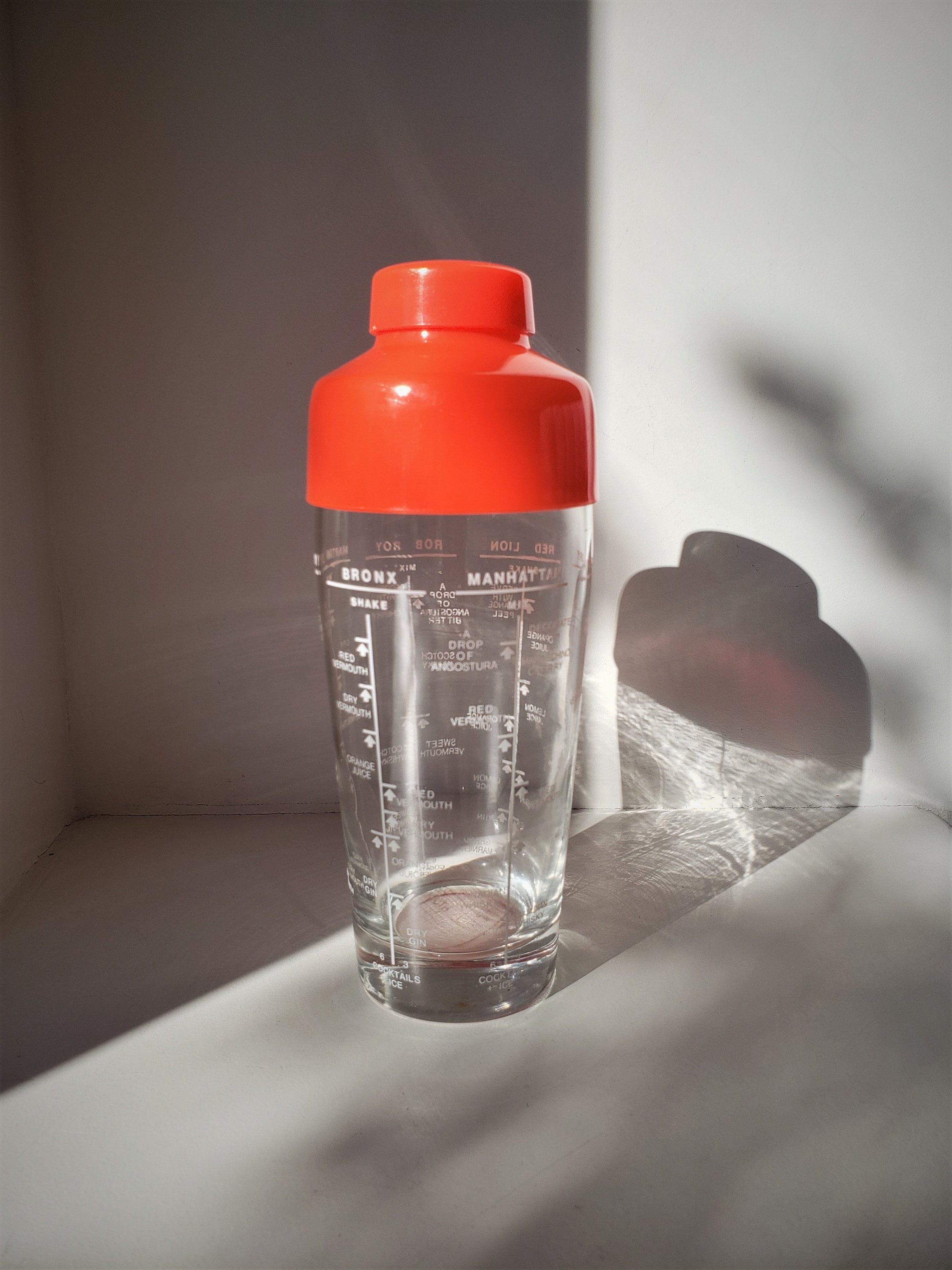 Made in italy C.1966 Glass Cocktail ShakerDrink Mixer Per Alimenti