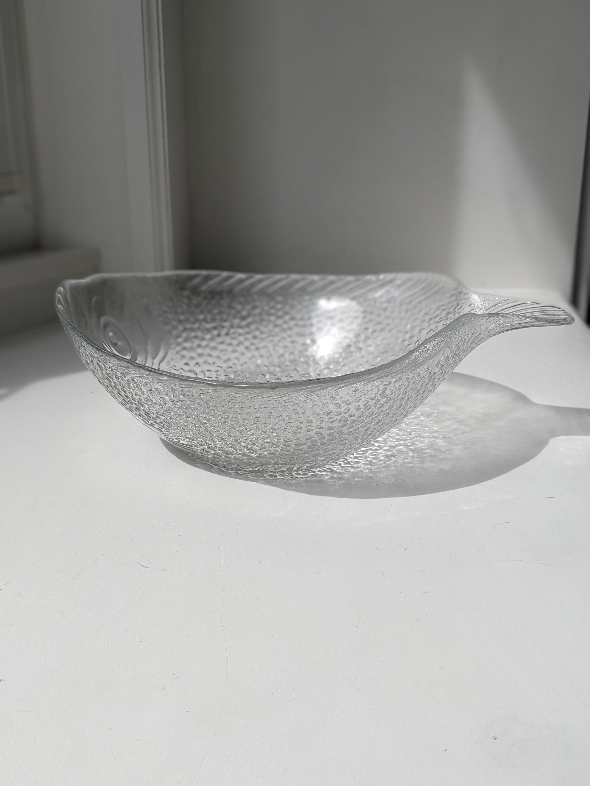 Large Arcoroc Fish-shaped Serving Bowl, Poisson Pattern, Made in France ...