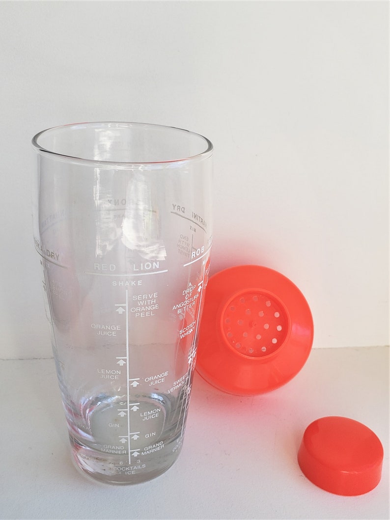 Made in italy C.1966 Glass Cocktail ShakerDrink Mixer Per Alimenti