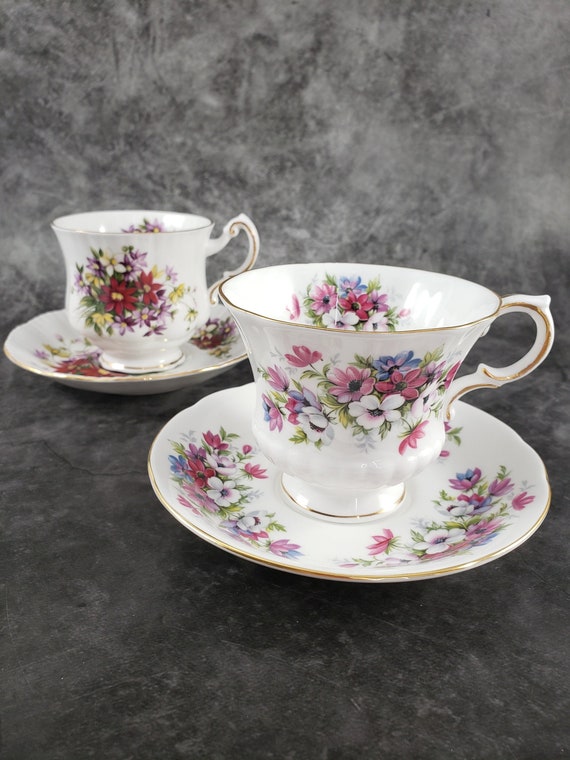 Tea Cup and Saucer Flower Festival J Paragon Bone China Kitchen