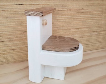 1:6 Scale TOILET | BATHROOM Accessory | Wooden | Sturdy | Dollhouse Furniture | Miniatures | Doll House Accessories | Potty for dolls