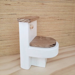 1:6 Scale TOILET | BATHROOM Accessory | Wooden | Sturdy | Dollhouse Furniture | Miniatures | Doll House Accessories | Potty for dolls