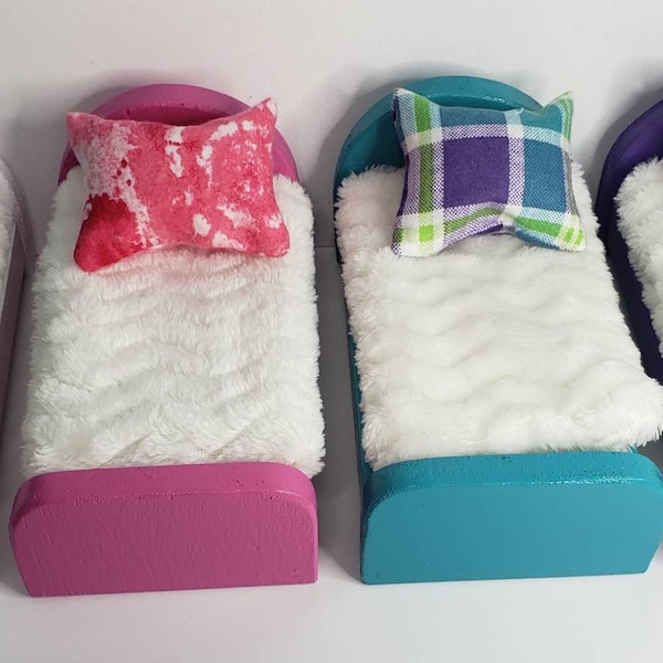 Wooden Doll Bed Etsy