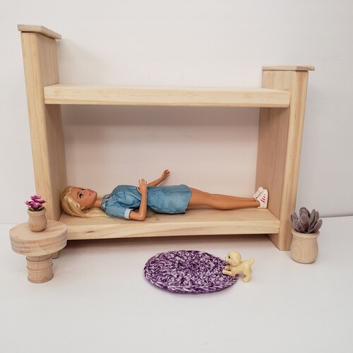 Handmade Wood Dollhouse Twin Bed Doll House Furniture Etsy