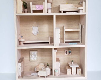 1:6 Scale | 3 Story FASHION Doll Sized Dollhouse | Furnished | Premium Wood | Sturdy | Fully Assembled | DIY | Girl Christmas Dream Gift