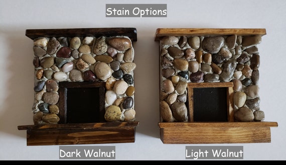 Handmade Miniature Stone Dollhouse Fireplace With Natural Wood Mantle Dollhouse Miniatures Log Cabin Decor Etsy Canada