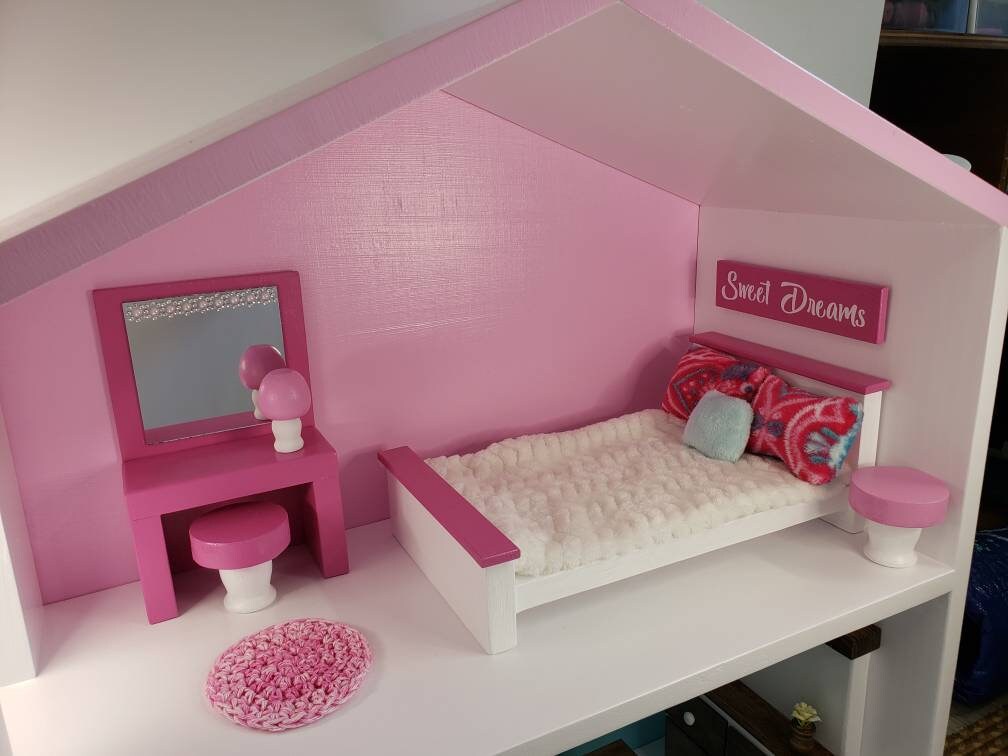 16 Scale Wooden Dollhouse Make up Table Stool and Etsy