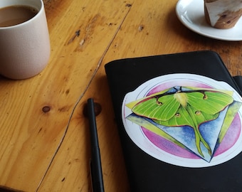 Vinyl Sticker | Watercolour Luna Moth