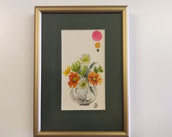 Original Watercolour | Mini Flower Vase