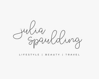 premade minimalist logo, modern logo design, blogger boho photoshop logo template, influencer branding, script font business logo, download