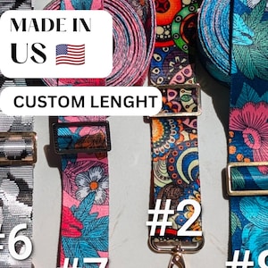 CUSTOM Adjustable Crossbody Bag Strap: Replacement, Custom Length