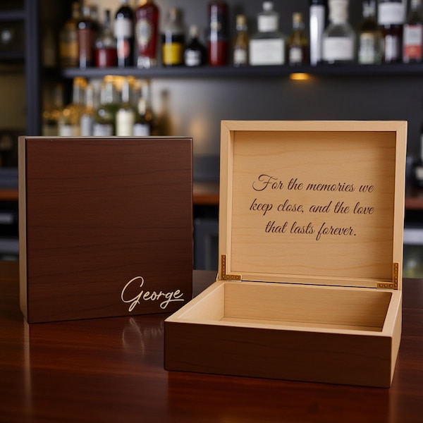 Wooden Keepsake Box Set, Sentimental gifts, Wood Anniversary gift, Custom Engraved Gift Set, Memento Box, Personalized Wedding Day Gift.
