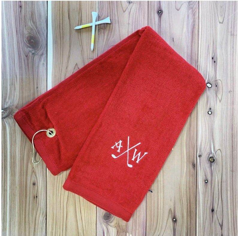 Personalized golf towel, Custom embroidered golf towel, Monogrammed golf towel, Personalized golf Accessory, Golf Gifts, Golf Gift for Him image 7