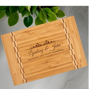 Eternal Love Chopping Block: Personalized Bamboo Cutting Board, Anniversary Gift Cutting Board, Engraved Bamboo Board, Bamboo Butcher Block