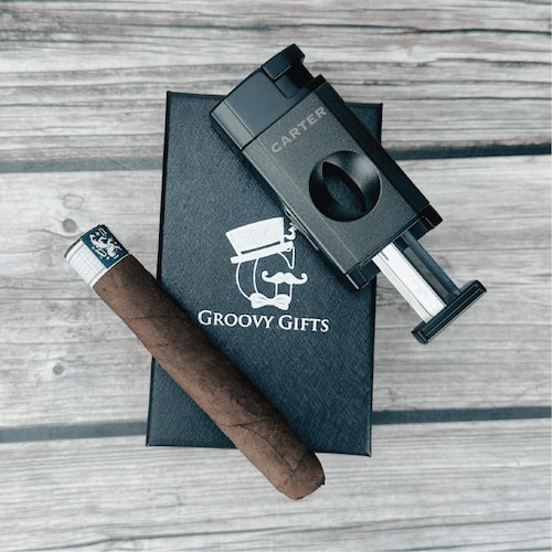 V-cut lighter, lighter, cigar cutter, cigar gifts, torch lighter, cigar essentials, custom lighters, unique lighter, custom torch lighter