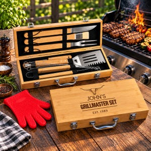 Personalized Steakhouse Grill Tool Set, Custom Engraved Blade, Personalized EDC Gift for Men