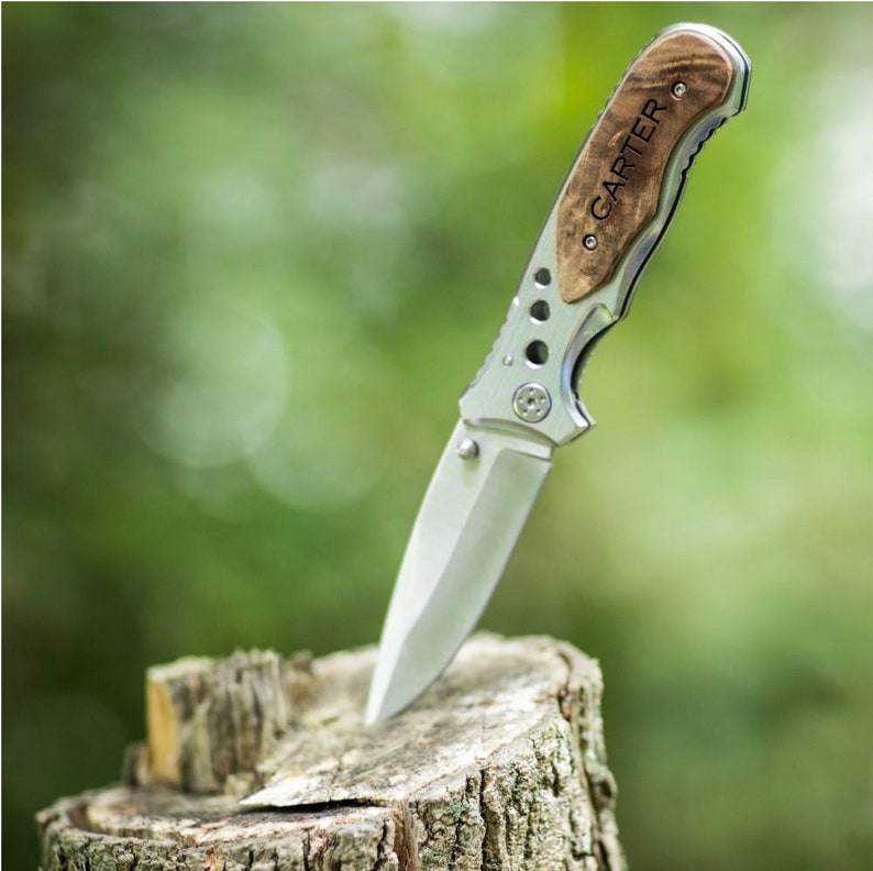 Personalized Knife Pocket Knife Hunting Knife Engraved Etsy